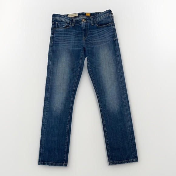 Pilcro Denim - Pilcro & the Letterpress Jeans 28 Women Straight Leg Low Rise Zip Fly Blue Denim